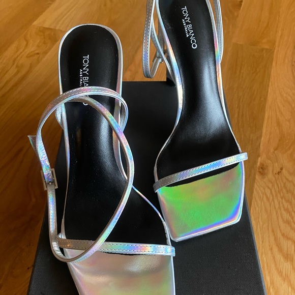 Nearly-new Tony Bianco Silver ‘Banji’ Heels, Size 7.5 - Picture 8 of 11
